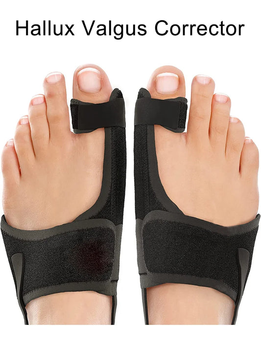 Toe Correction Hallux Valgus Corrector Straightening Big Toe Orthotics Stainless Steel Support Strap Feet Separator Bunion