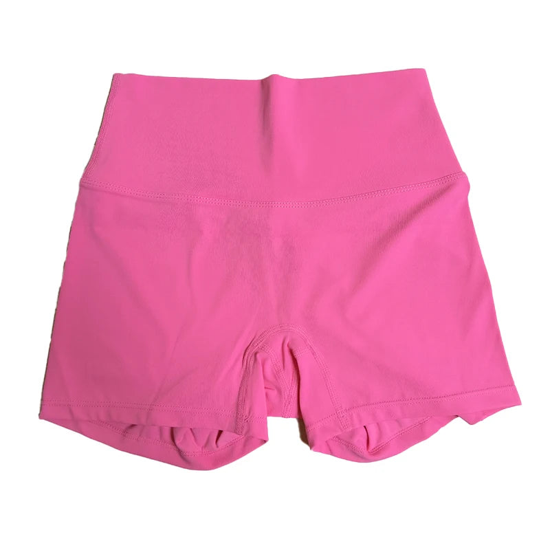 Yoga Shorts Solid Color Women Fitness Shorts High Waist Legging Bike Soft Fabric Proof Comprehensive Training Jog Sportswear