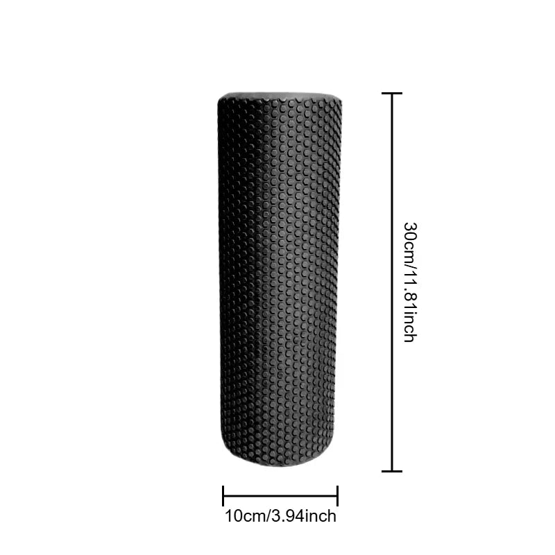 Hexagonal Yoga Roller: Round EVA Foam Cylinder for Pilates & Enhanced Home Workouts (Diameter 9.5cm, Length 29.7cm)
