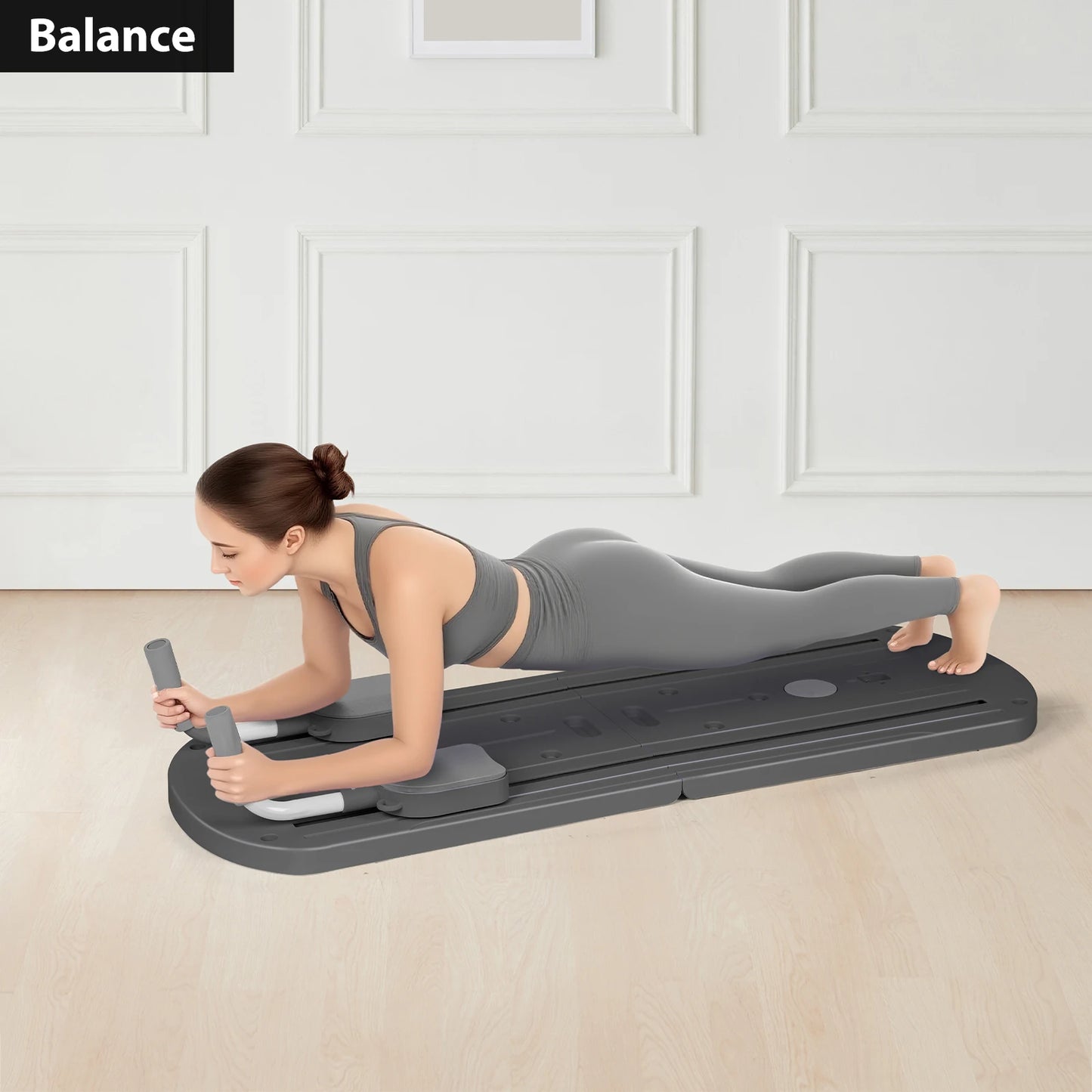 Black 8-in-1 Abdominal Trainer Exercise Equipment for Building Core Strength Fitness And Toning Home Gym Workout Machine