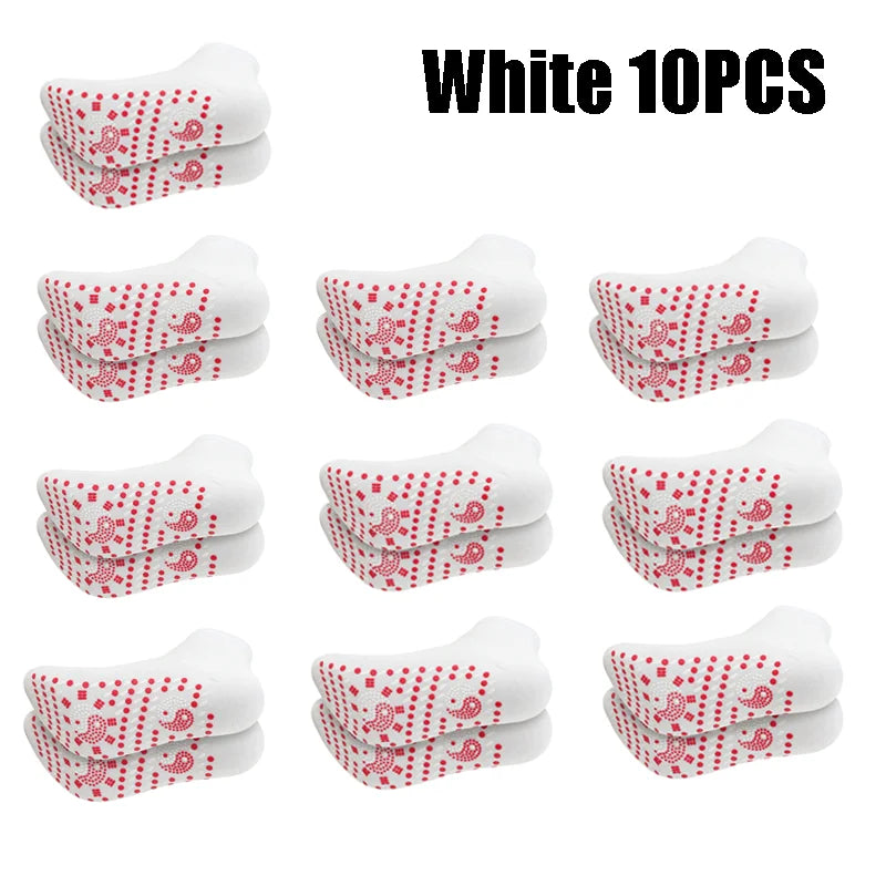 1-10pairs Tourmaline Self-Heating Socks Winter Warm Thermal Health Care Socks Floor Socks Absorption Deodorant  Warm Socks