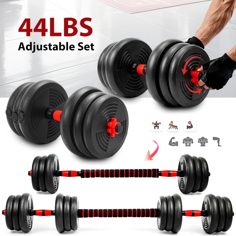 Adjustable 44Lb Dumbbell Set, Free Weights, 3-In-1 Weight System, Compact Home Exercise Gear, Perfect for Total Body Workouts, Strength Training, And Fitness for Both Men And Women