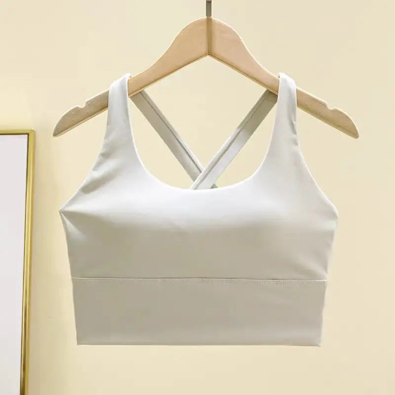 Fixed Pad Sports Bra Underwear High-strength Professional Shockproof  Running Bra Gym Push Up Lingerie Yoga Fitness Bra