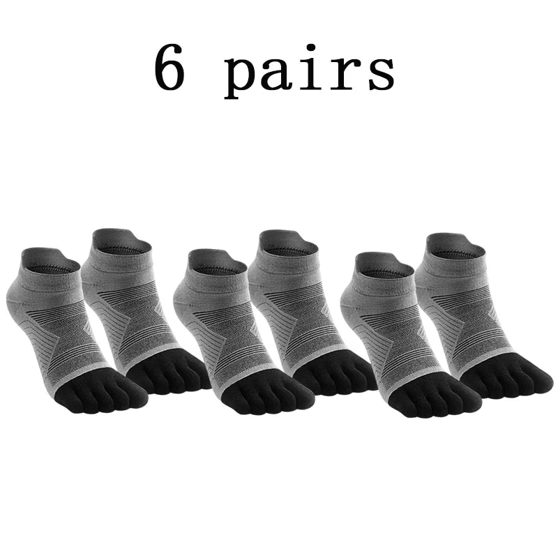 Merino Wool Hiking Socks Thermal Warm Moisture Absorption Toe Socks For Ski Climbing Running Breathable Thick Sport Toe Socks