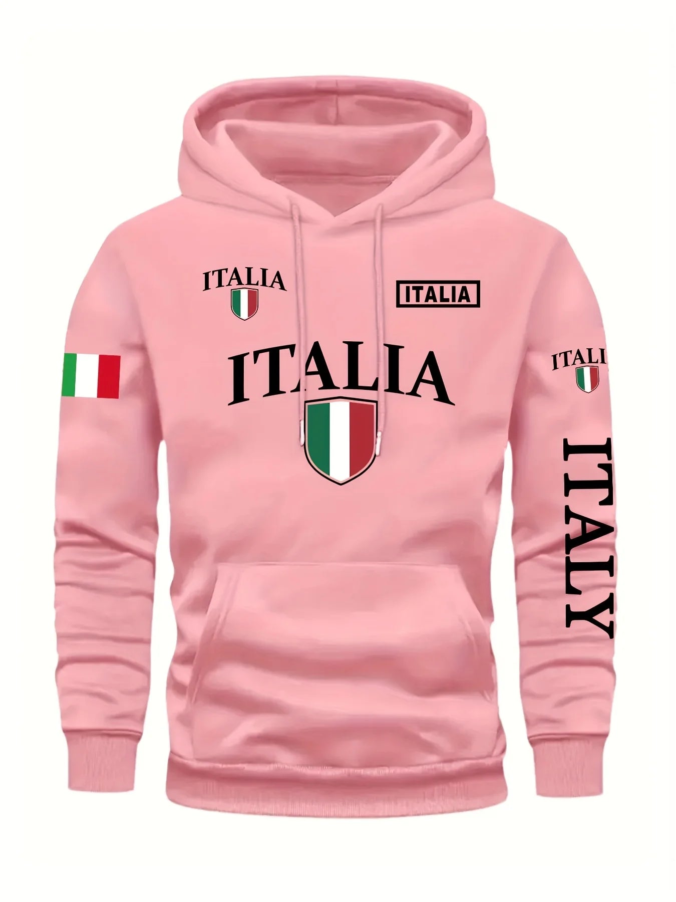 Autumn/Winter New Style - Italian Flag Letter Print Men's/Women's Hooded Sweatshirt - Warmth and Comfortable Sportswear