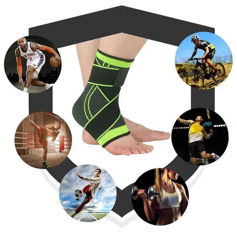Adjustable Ankle Support Compression Ankle Brace Protector for Running Basketball Soccer Outdoor Sports Gym Bandage Ankle Strap
