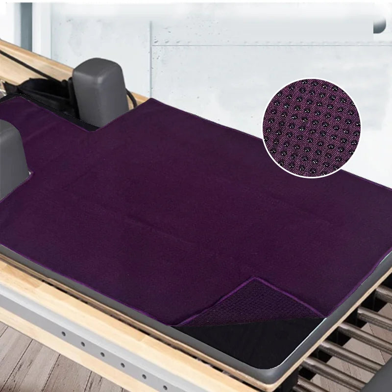 Machine Washable Pilates Core Mat Anti-Slip Mat for Large Equipment Yoga Studios, Sweatproof and Soft, Insulated Yoga Towel Port
