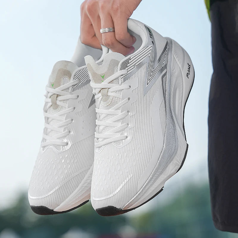 Men's Running Shoes Jogging Breathable Mesh Cushioning Non-Slip Outdoor Luxury shoes Couple Trainer Race Sneakers Off-road Shoes