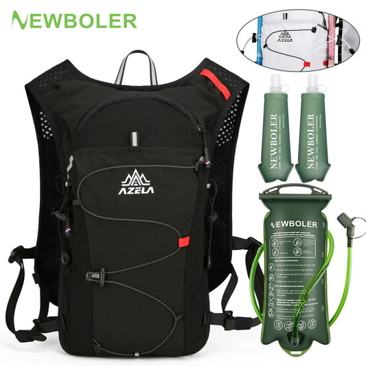 NEWBOLER Breathable Hydration Vest Trail Running Backpacks Lightweight Cycling Run Jogging Marathon Backpack Riding Climbing Bag