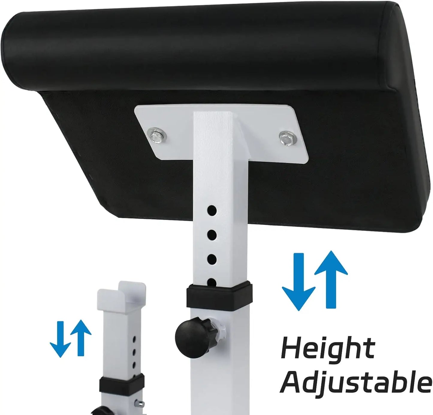 Preacher Curl Weight Bench Adjustable for Arm Curling Strength Training Isolated Barbell Dumbbell Bicep Tricep Muscle Seated Ben