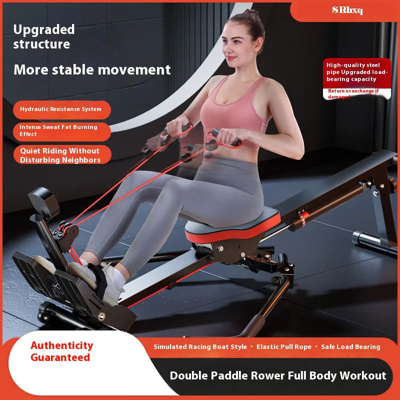 Rowing machine hydraulic water resistance wind resistance simple rowing machine fitness equipment weight loss rowing machine
