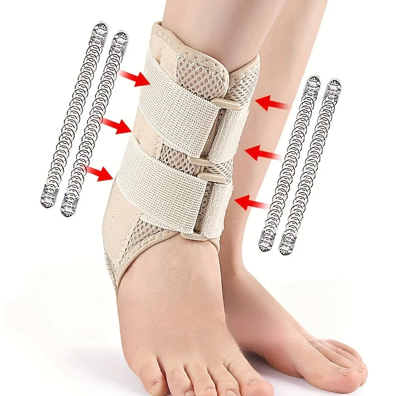 Spring Bar Sports Ankle Support Elastic Adjustable Double-sided Support Compression Ankle Sleeve Mesh Breathable