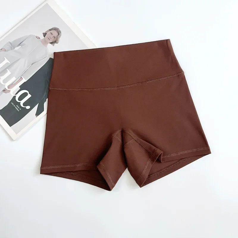 Women Sports Biker Shorts Women Naked Feeling High Waist Yoga Shorts Push Up Fitness Leggings Tummy Control Yoga Slim Shorts