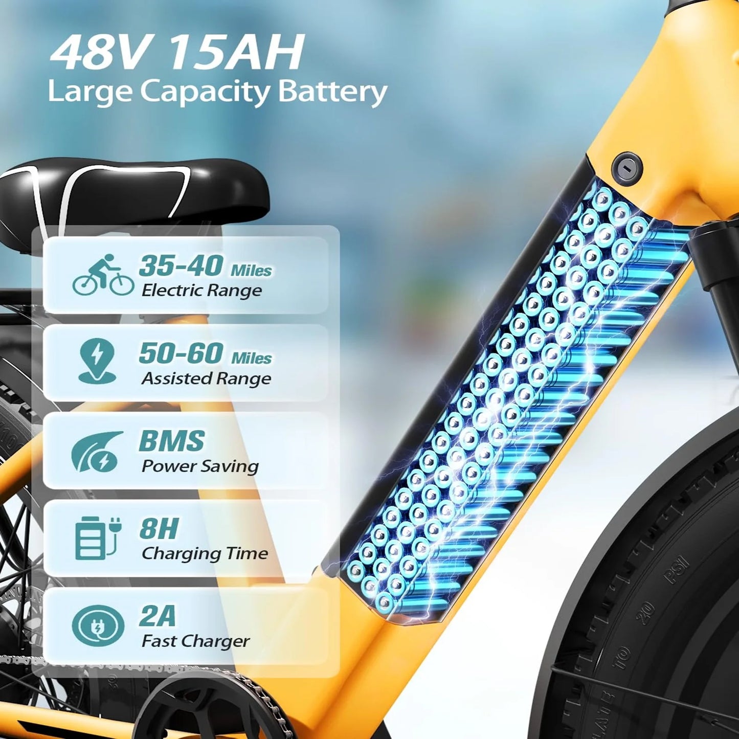 PUCKIPUPPY Samoyed Electric Bike 960W Peak 28MPH Commuter E-Bike All Terrain 26" Fat Tire Electric Bicycle with 2-Year Warranty