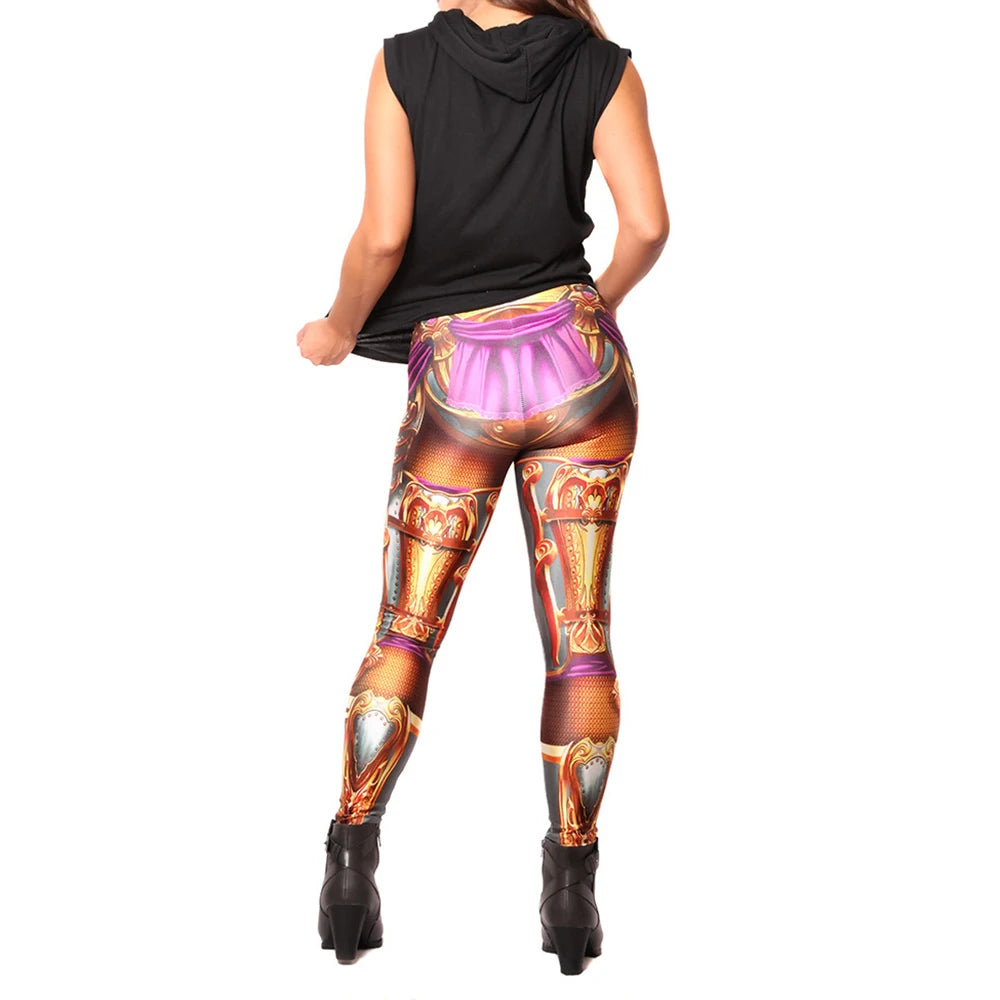 2025 Elastic Waist Sexy Yoga Prints Elastic Slim Fitness Gym Sport Workout Fashion New Women Leggings high waist