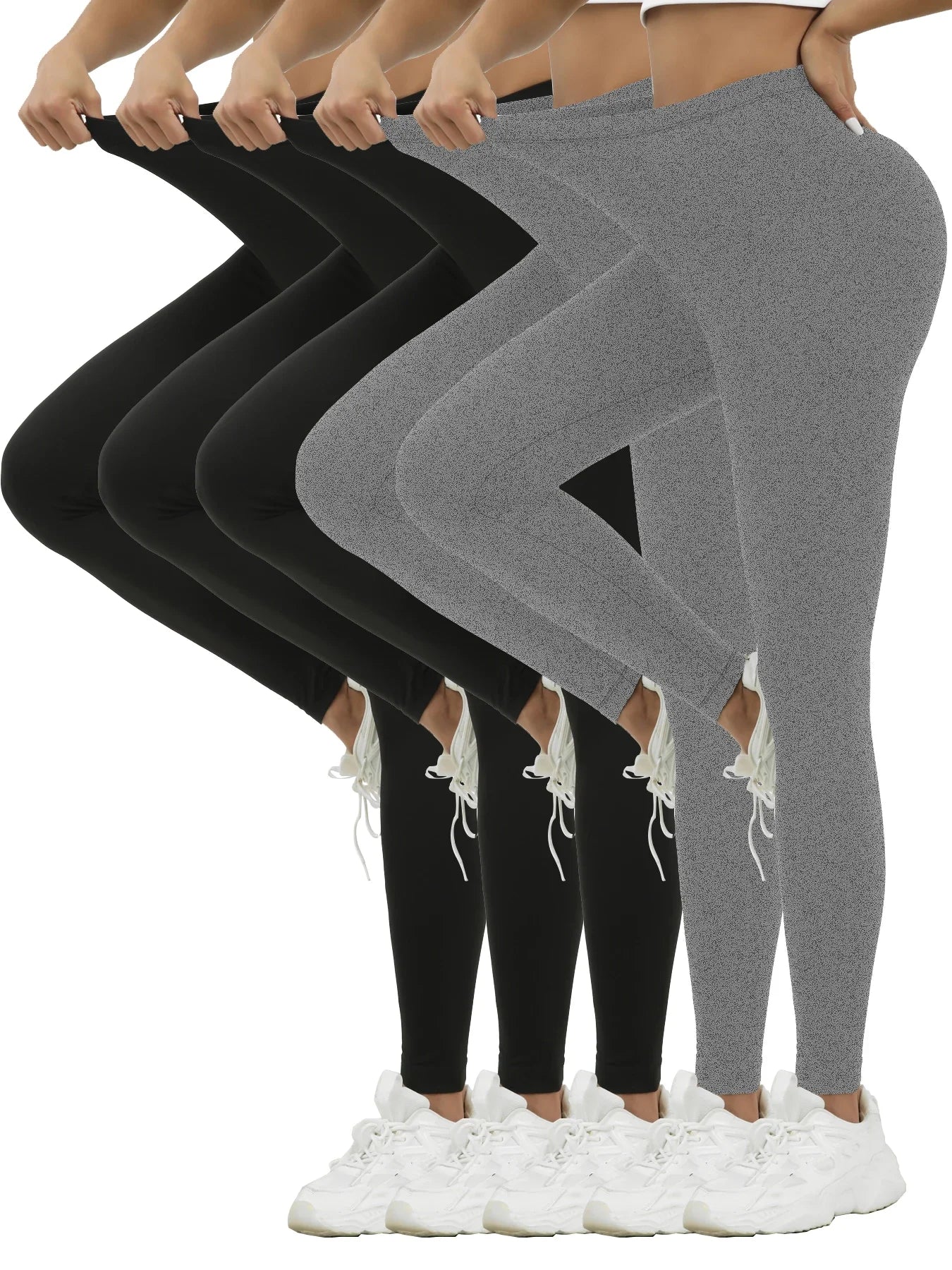 5 Pack Women's Super Soft Leggings High Elasticity No See Through Workout Yoga Running Athletic Push Up Gym Fitness Leggings