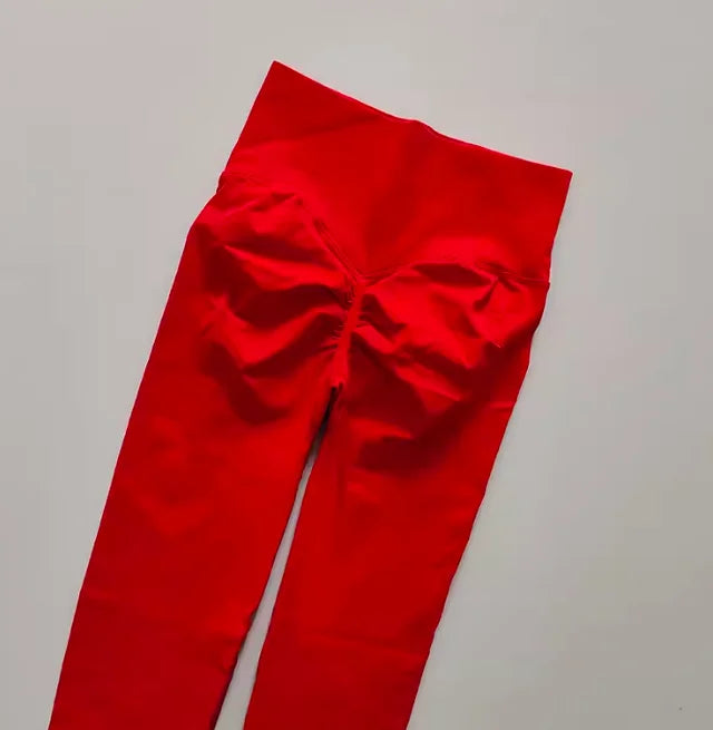 Seamless High Waisted Leggings Sport Through Yoga Hip Lifting Gym Running Quick Dry Pants Scrunch Butt Pants