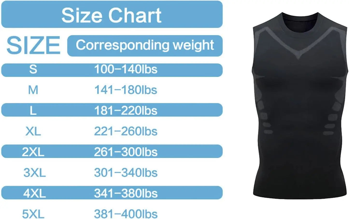 Summer Men Shapewear Ionic Shaping Vest Sleeveless Shirt Tight Compression Shirts Tank Top Body Shaper Breathable Ice Silk Vest