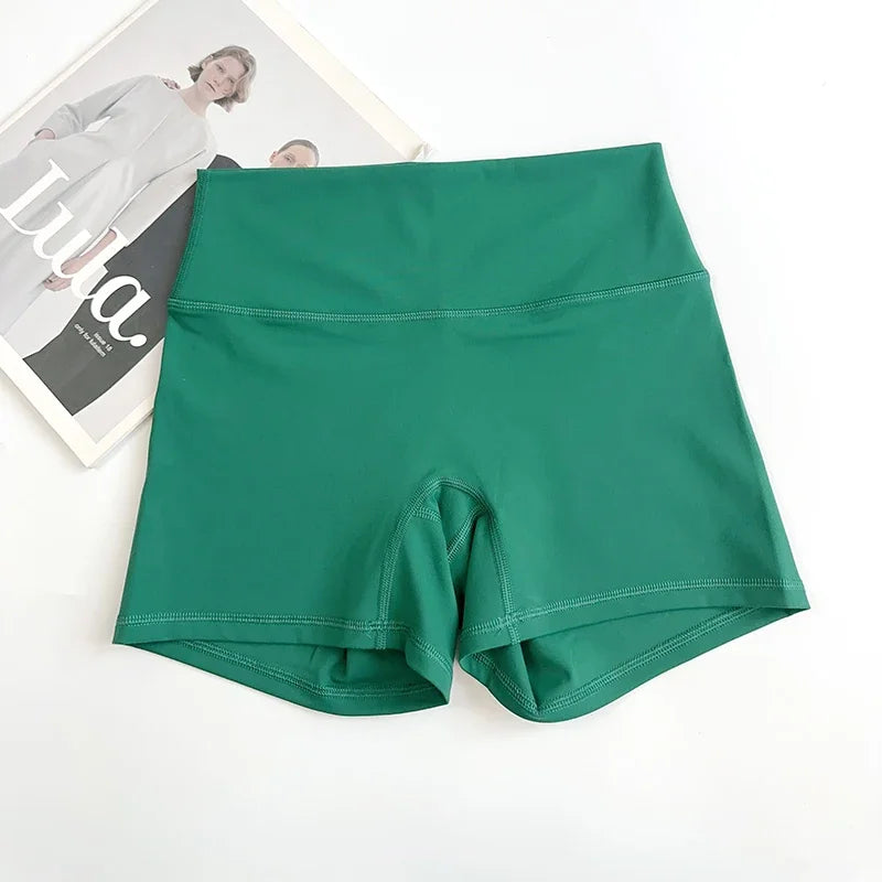 Women Sports Biker Shorts Women Naked Feeling High Waist Yoga Shorts Push Up Fitness Leggings Tummy Control Yoga Slim Shorts