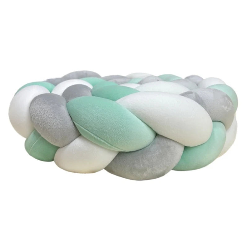 Handmade Knotted Floor Mat Woven Decorative Pillow Comfortable Soft Stitched Knitted Pillow for Living Room Bed Decorations