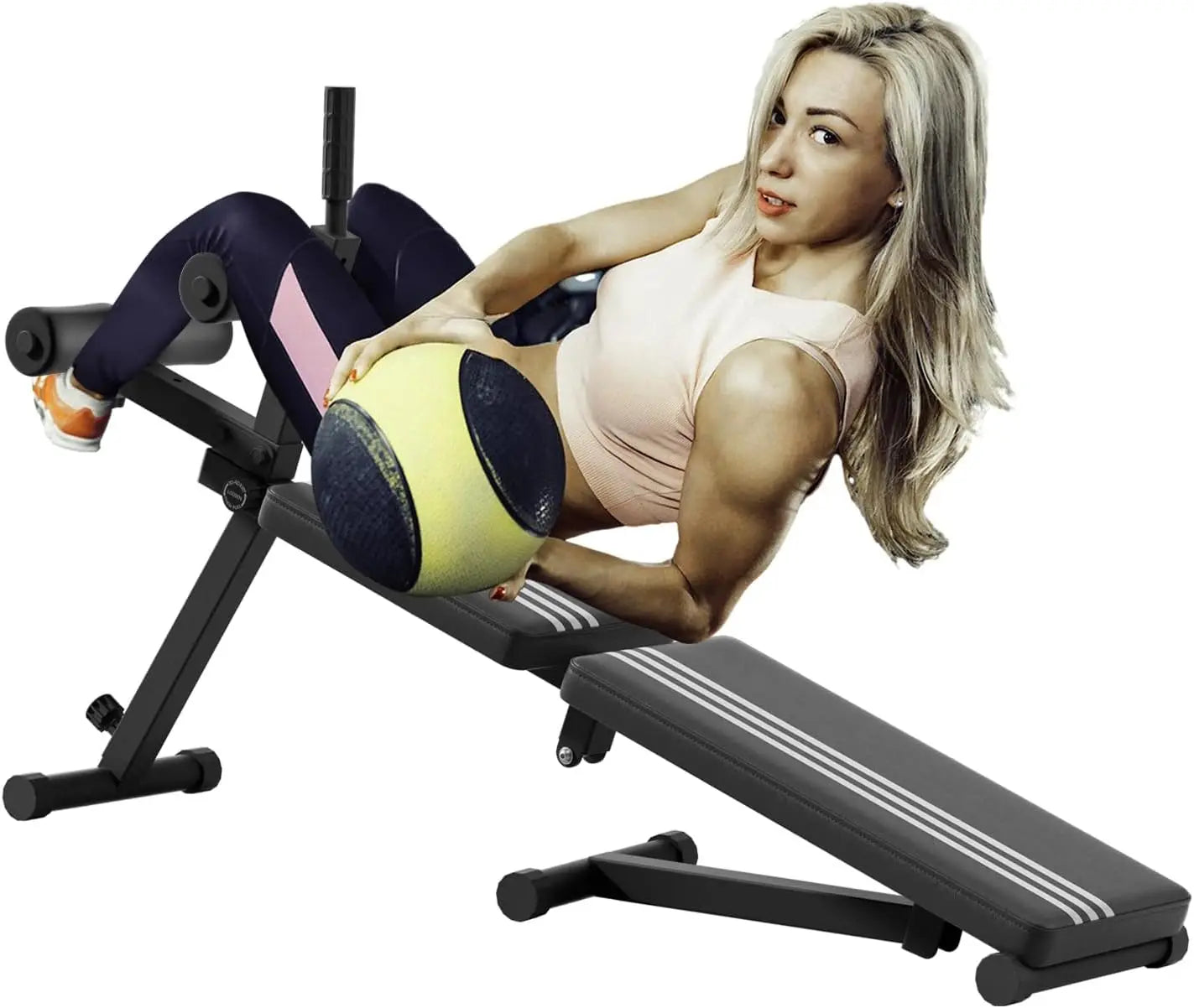 Sit Up Benches Abs Workout Equipment Foldable Hyperextension Roman Chair Abdominal Gym Equipment Utility Slant Board Exercise Be