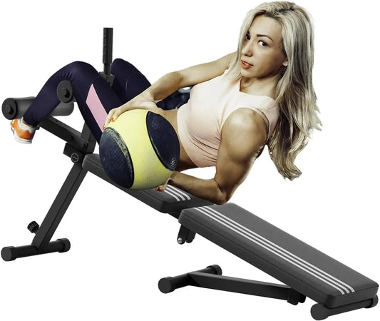 Sit Up Benches Abs Workout Equipment Foldable Hyperextension Roman Chair Abdominal Gym Equipment Utility Slant Board Exercise Be