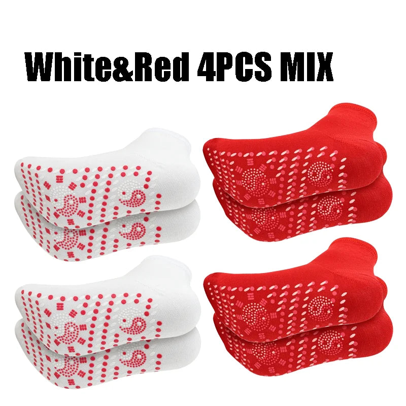 1-10pairs Tourmaline Self-Heating Socks Winter Warm Thermal Health Care Socks Floor Socks Absorption Deodorant  Warm Socks