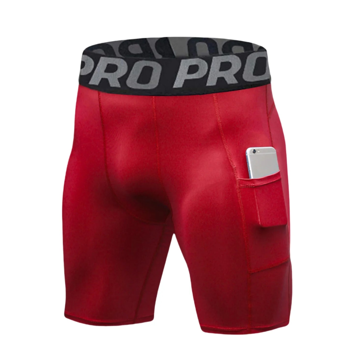 Compression Shorts Men with Pocket, Spandex Running Shorts Sport Athletic Workout Performance Underwear