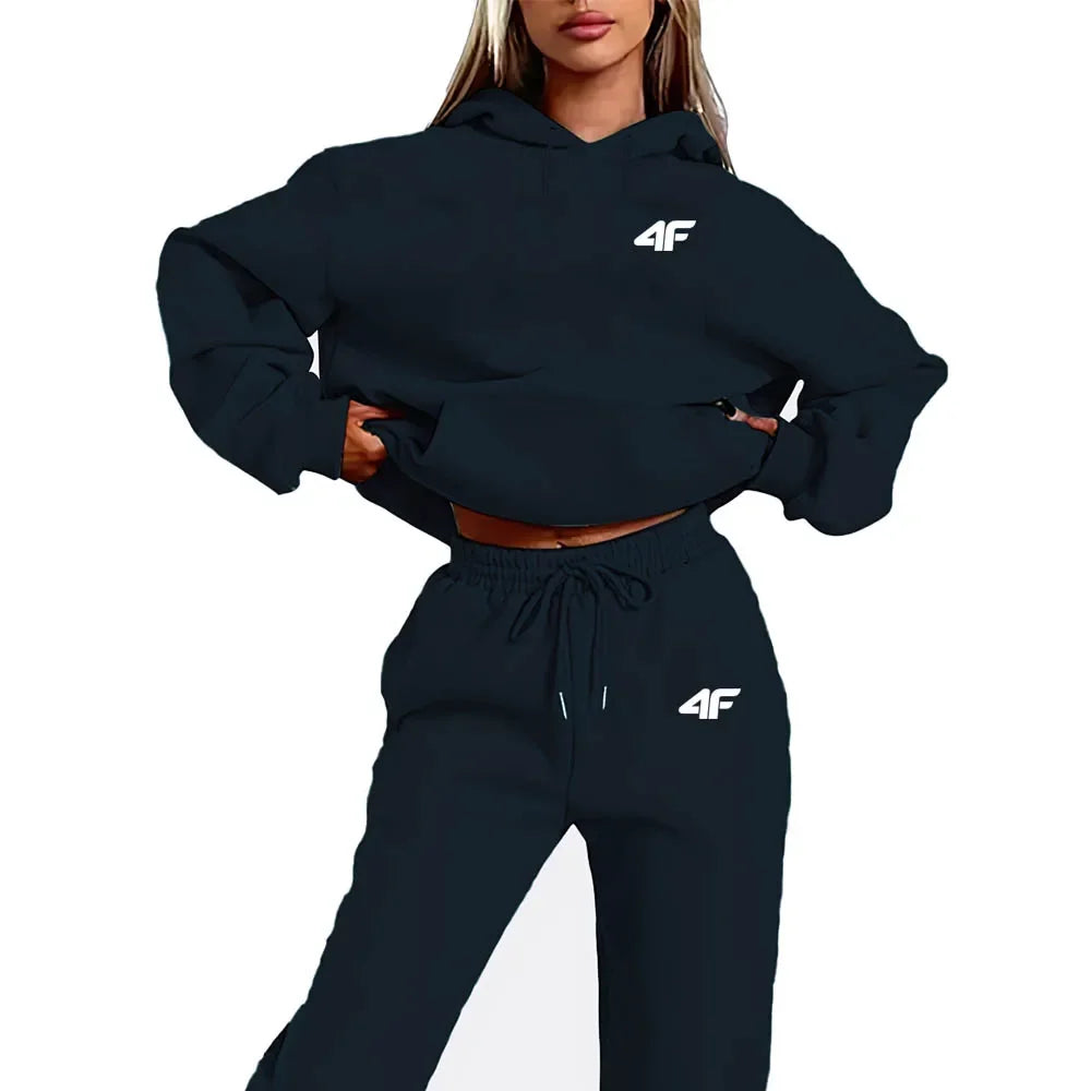 Autumn Winter Two Piece Set for men Drawstring Women's Tracksuit Hooded Suit Quality Comfortable Casual Pullover Fashion New