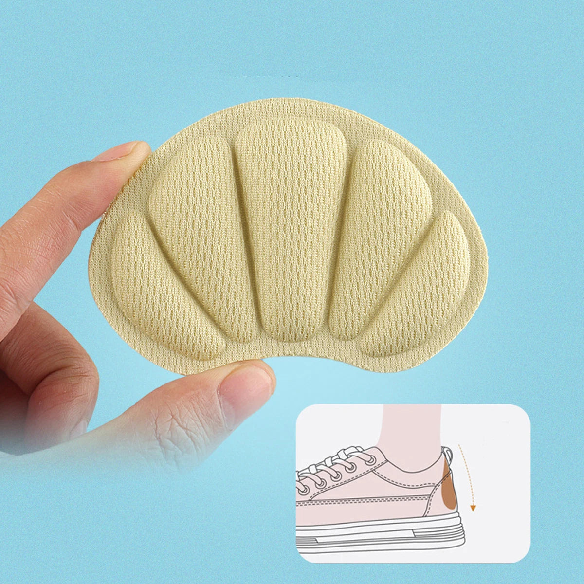 4 PCS Heel Insoles Patch of Heel Pads Relieve pain for Too Large Shoes, Heel Cushion Inserts, Heel Pads,Self-Adhesive Heel Grips