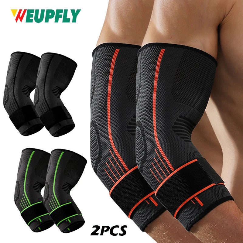 2PCS Elbow Brace for Tennis Elbow & Tendonitis Relief, Elbow Compression Sleeve for Men and Women, Support for Gym, Sports