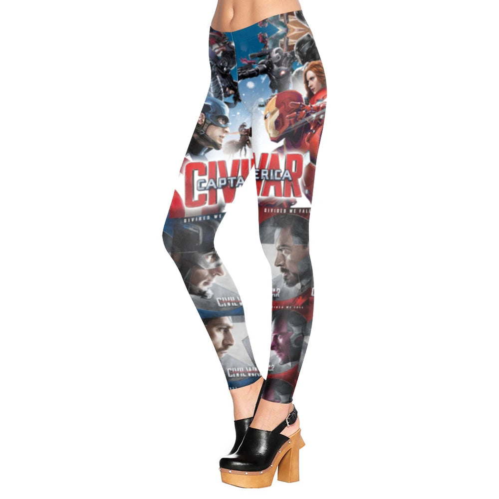 2025 Elastic Waist Sexy Yoga Prints Elastic Slim Fitness Gym Sport Workout Fashion New Women Leggings high waist