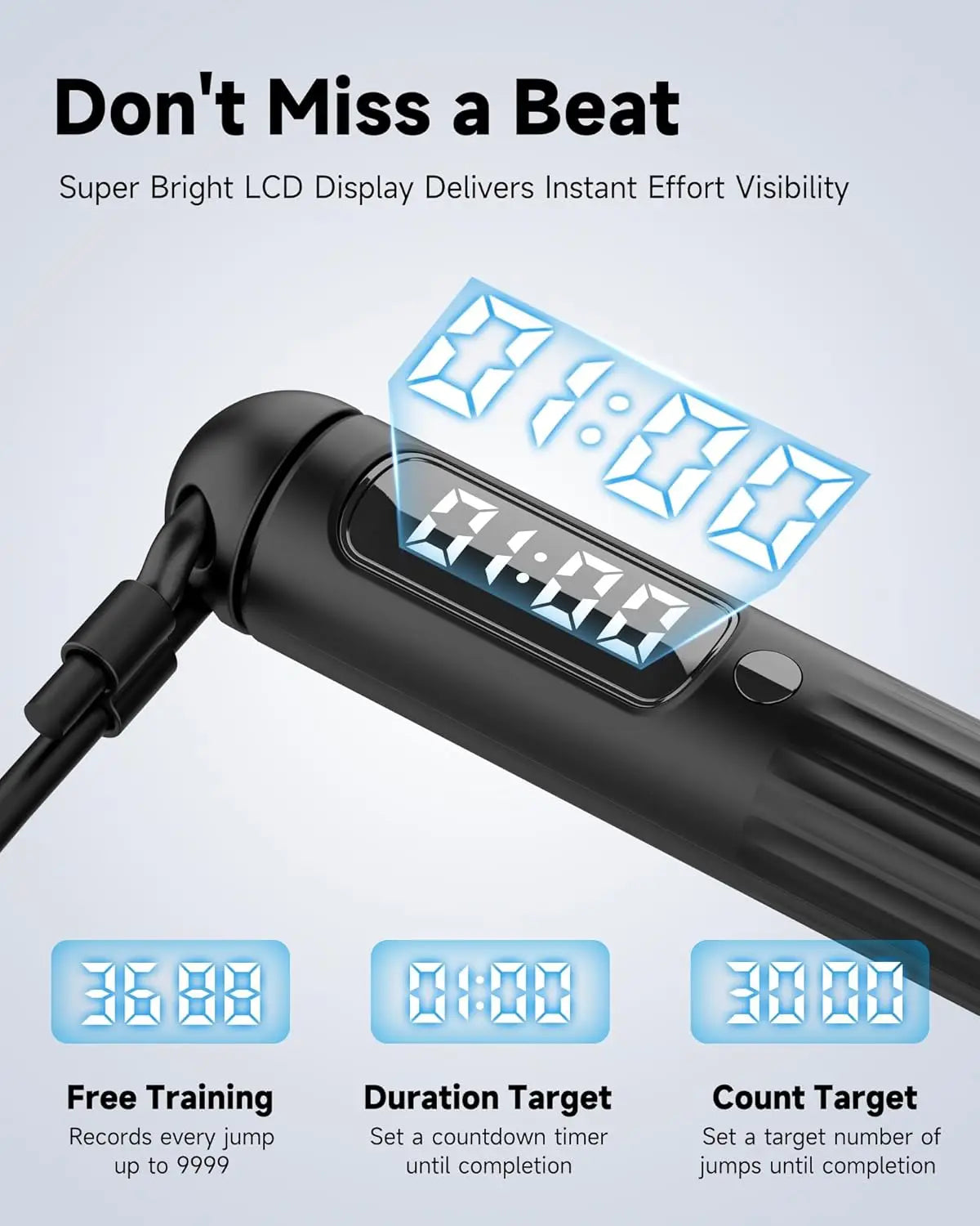 2 in 1 Smart Jump Rope: Cordless & Corded, APP Control, Adjustable for Home & Outdoor Cardio