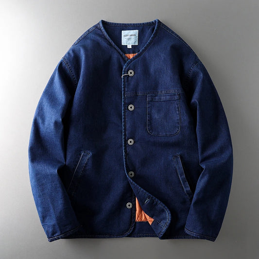 American Retro Men's Denim Cotton Jaet Original Tail Single M Cotton Clothes Thiened Casual Sle Youth ular