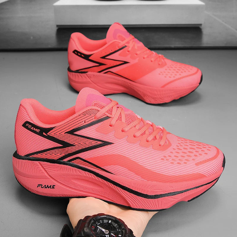 Men's Running Shoes Jogging Breathable Mesh Cushioning Non-Slip Outdoor Luxury shoes Couple Trainer Race Sneakers Off-road Shoes