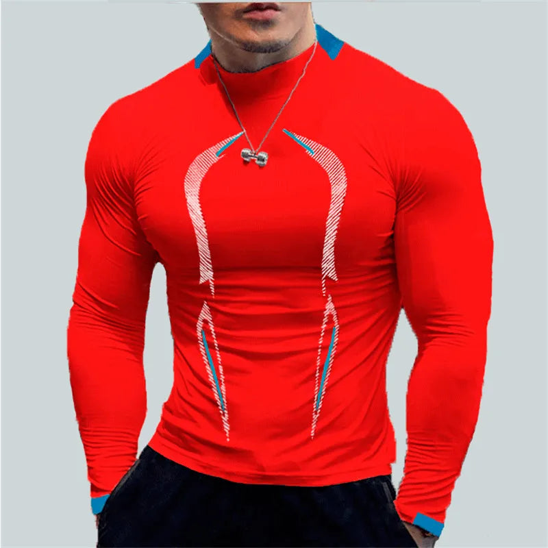 Men Compression Sport Gym t Shirt Top Long Sleeve Exercise Fitness Shirt Quick Drying Running t Shirts Bodybuilding Tees Clothes