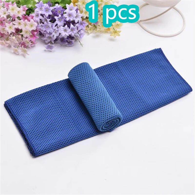 1-10pcs Cooling Towel Instant Relief Microfiber Cool Towels Chilling Neck Wrap Ice Cold Rags Sports Fitness Camping Hiking