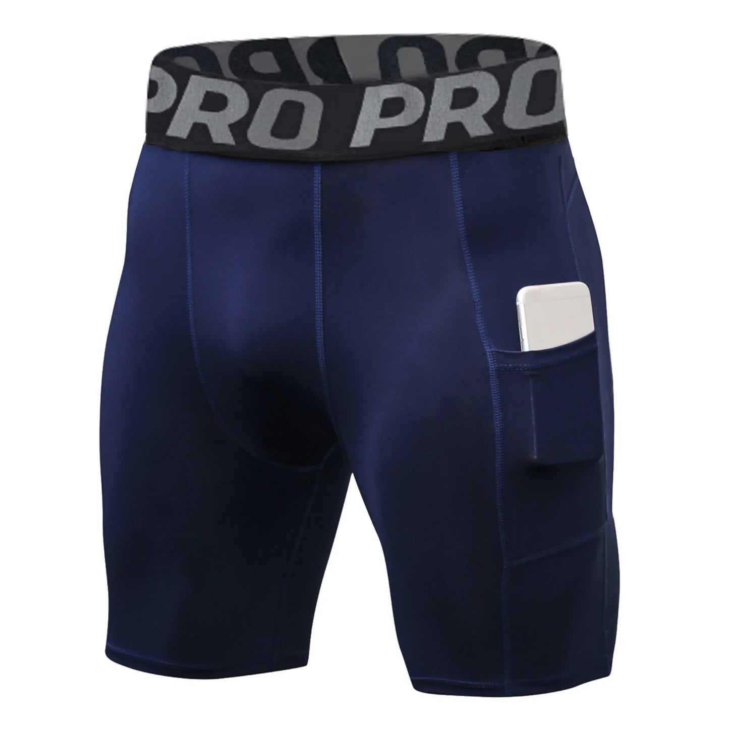 Compression Shorts Men with Pocket, Spandex Running Shorts Sport Athletic Workout Performance Underwear