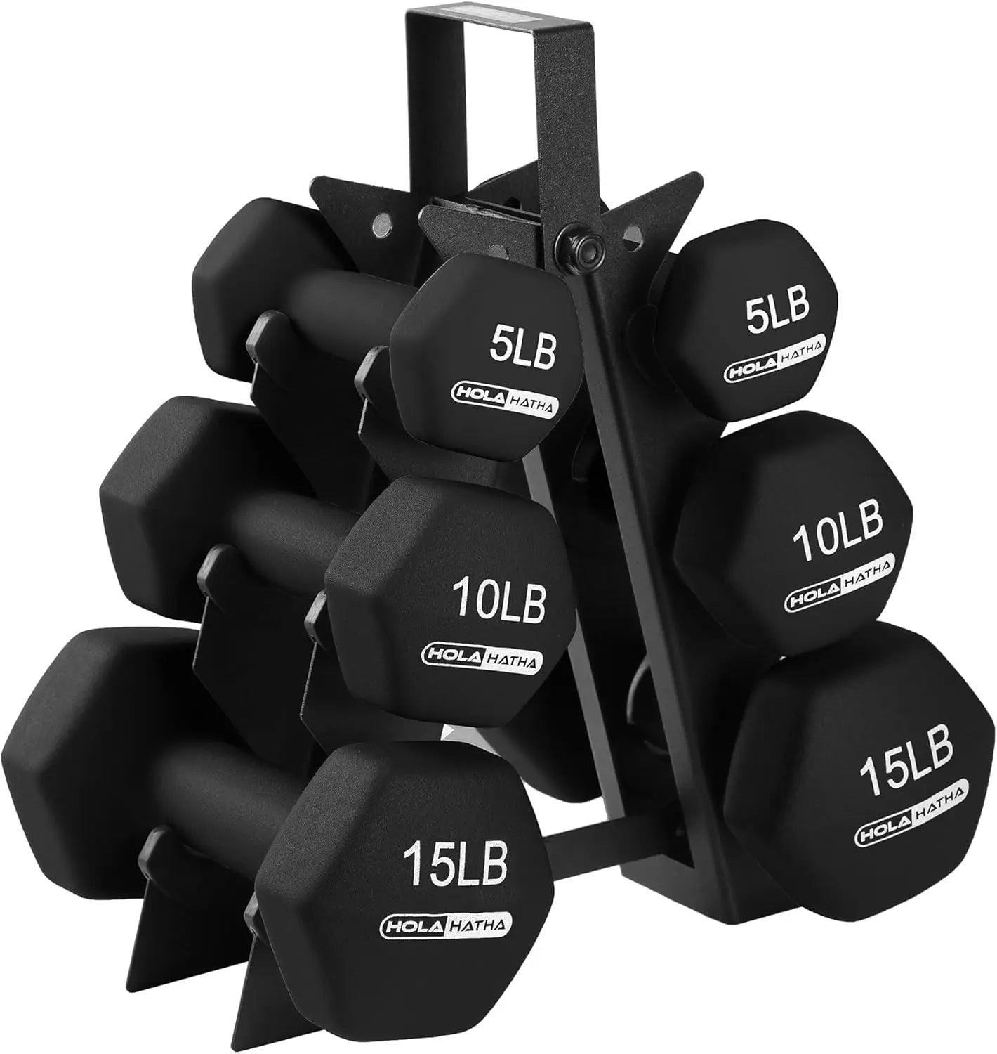 Neoprene Dumbbell Free Hand Weight Set with Rack, Ideal for Home Exercises to Gain Tone and Definition