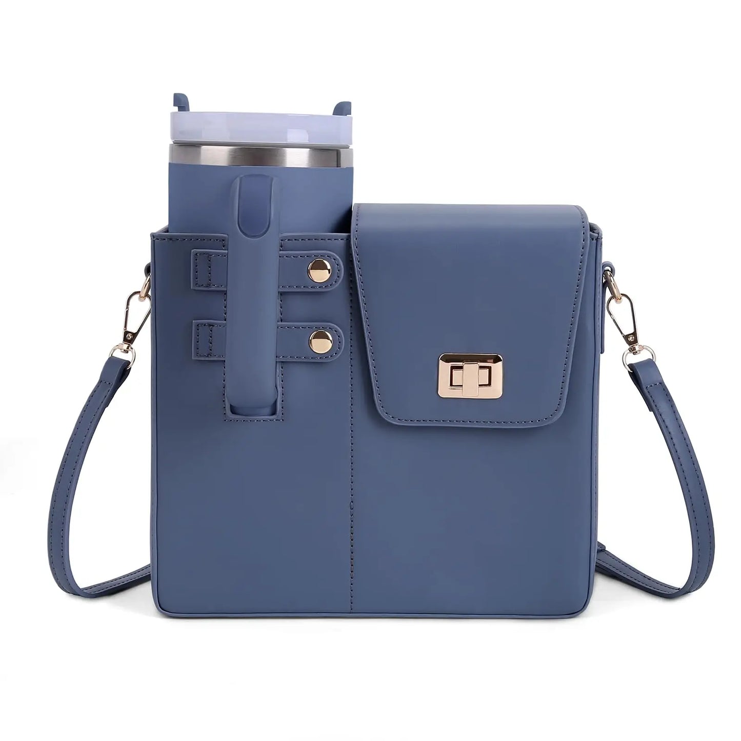 Purse Cup Holder Bag with Strap- Outdoor Portable Crossbody Water Bottle Storage Bag for Stanley Cup Tumbler 40 oz