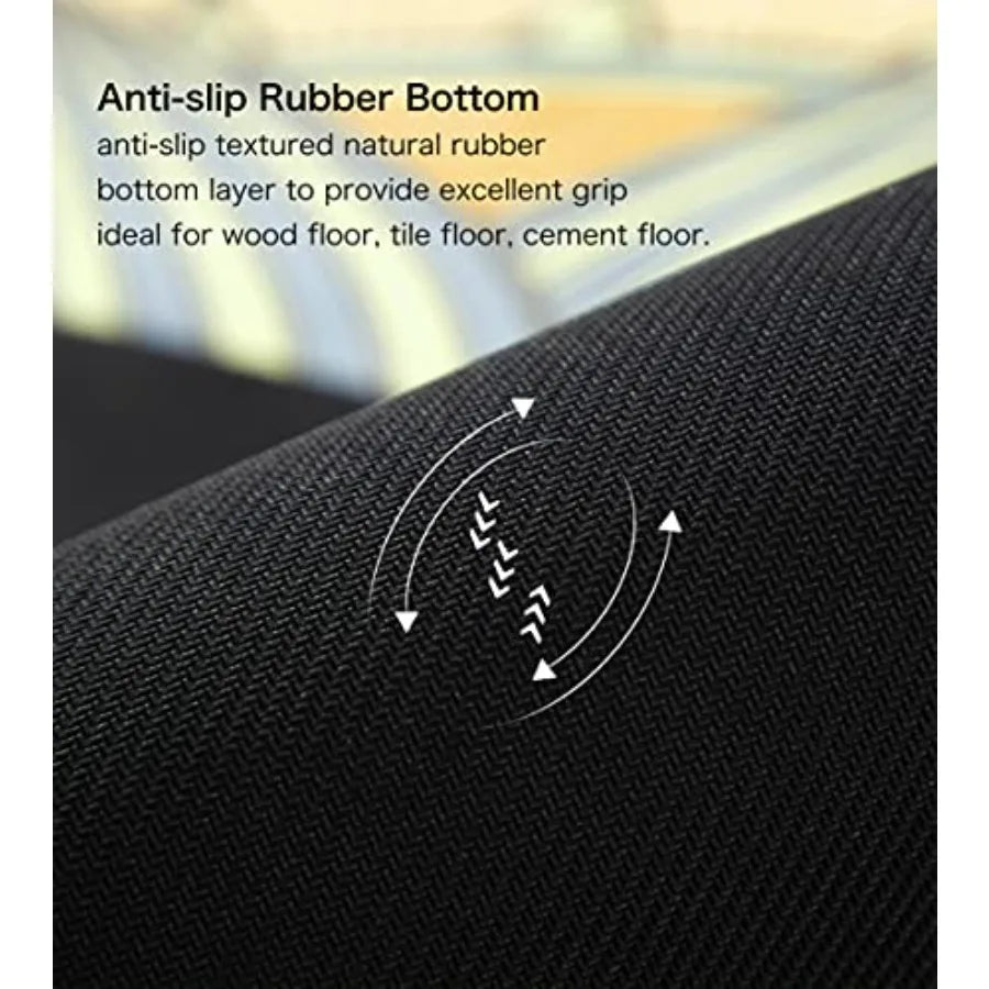 Large Round Yoga Mat 4.6'X3.5mm for Exercise Premium Extra Thick Ultra Comfortable Non Slip Meditation Mat