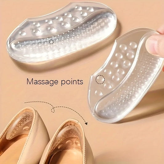 1Pair Heels Grips Silicone Heel Stickers for Women Men Anti Slip Heel Cushions Non-Slip Inserts Pads Foot Heel Care Protector
