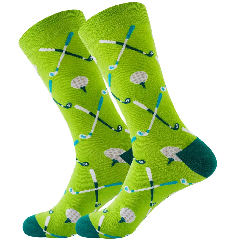 Men's Happy socks Colorful striped women's socks High quality checkered diamond geometry Harajuku combed cotton socks gift socks