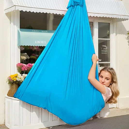 Elastic Hammock Indoor and Outdoor Swing Elastic Air Yoga Hammock Ideal Choice for Integrated Hammock 39 * 110inch