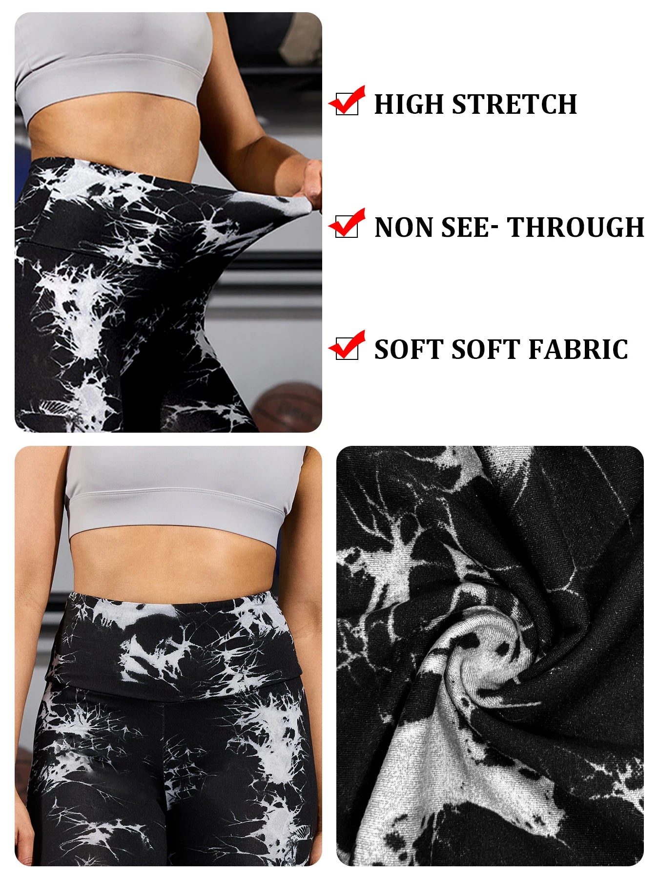 Women's High Waisted Capri Pants Super Soft Tummy Control No See Through Workout Yoga Running Athletic Push Up Gym Leggings