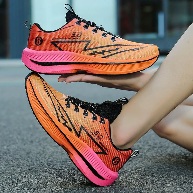 Running Shoes Men Lightweight Comfortable Sports Shoes Men Thick-soled Lace-up Air Mesh Breathable Casual Sports Shoes Men