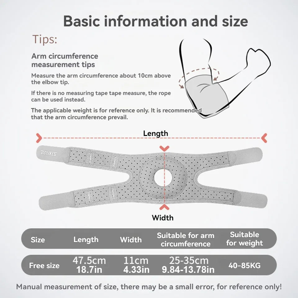 AOLIKES 1PCS Elbow Compression Sleeve,Elbow Brace for Tennis Elbow for Women & Men, Elbow Sleeve for Tennis, Golfer, Badminton