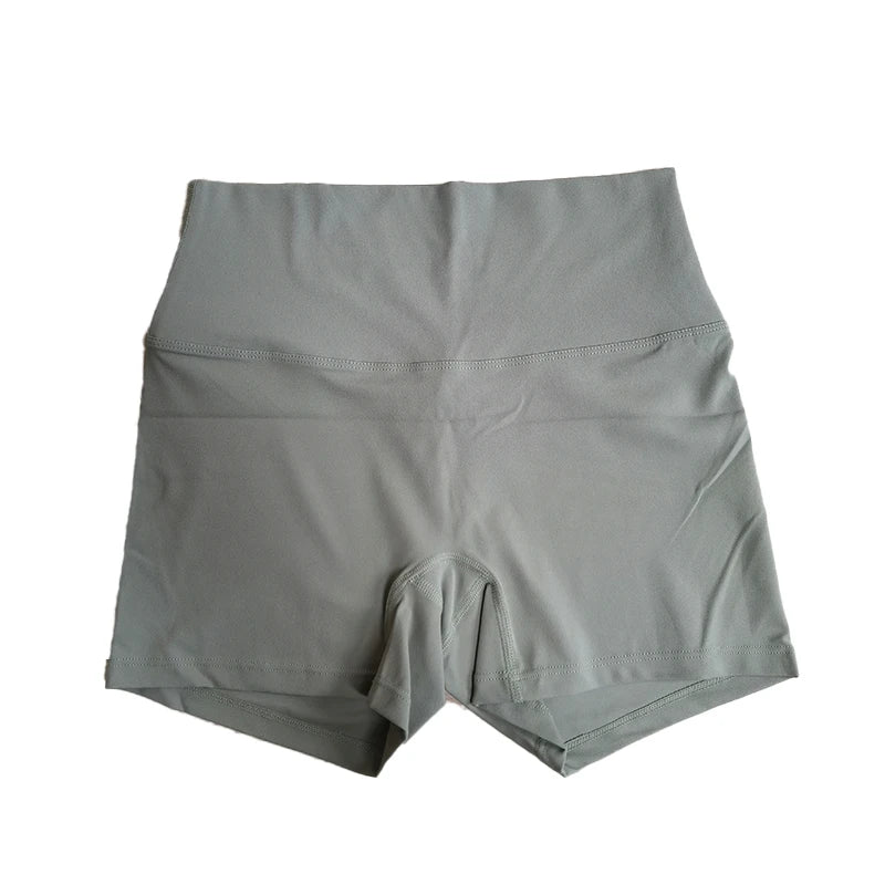 Yoga Shorts Solid Color Women Fitness Shorts High Waist Legging Bike Soft Fabric Proof Comprehensive Training Jog Sportswear
