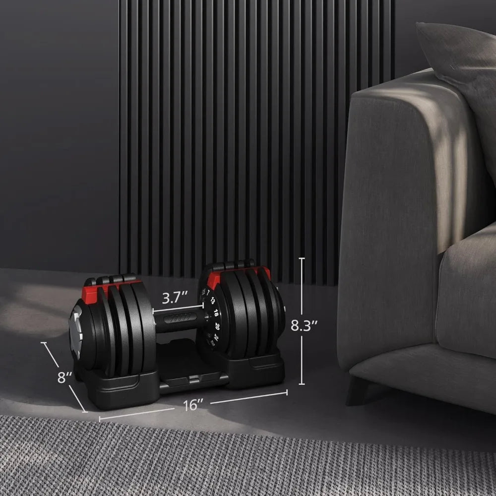 Yaheetech Dumbbell Set: 28 to 90lbs Adjustable Weights with Quick-Change System and Non-Slip Grip