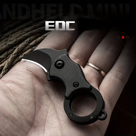 NEW Keychain Pocket Stainless Steel Camping Small Mini Portable Knife Peeler Fixed Blade Multi EDC Tool with Chain